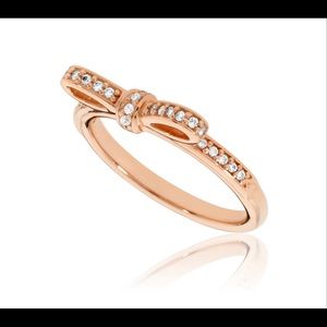 Pandora Sparkling Bow Ring 4k Rose Gold 
